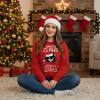 image:imageTstars Christmas Sweatshirt for Women amp Teen Girls  Santa Claws Cat Flamingo  Xmas Holiday PulloverClaws  Red