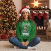 image:imageTstars Christmas Sweatshirt for Women amp Teen Girls  Santa Claws Cat Flamingo  Xmas Holiday PulloverFlamingo  Green