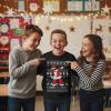 image:imageTstars Dabbing Santa Kids Christmas Sweatshirt  Funny Ugly Holiday Sweater Style Pullover for Boys amp YouthDab  Black