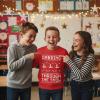 image:imageTstars Dabbing Santa Kids Christmas Sweatshirt  Funny Ugly Holiday Sweater Style Pullover for Boys amp YouthDabbing Through  Red