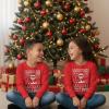 image:imageTstars Dabbing Santa Kids Christmas Sweatshirt  Funny Ugly Holiday Sweater Style Pullover for Boys amp YouthFloss  Red