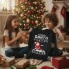 image:imageTstars Kungfu Santa Claus Funny Youth Kids Ugly Christmas Shirt Tacky Sweater Style Xmas Holiday Long Sleeve TShirt Large Black