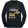 image:imageTstars Im Digging Christmas Personalized Boys Tractor Toddler Kids Long Sleeve TShirtBlack