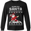 image:imageTstars Kungfu Santa Claus Funny Youth Kids Ugly Christmas Shirt Tacky Sweater Style Xmas Holiday Long Sleeve TShirt Large Black