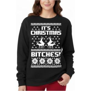 image:imageTstars Christmas Sweatshirt for Women amp Teen Girls  Santa Claws Cat Flamingo  Xmas Holiday PulloverIts Christmas1  Black