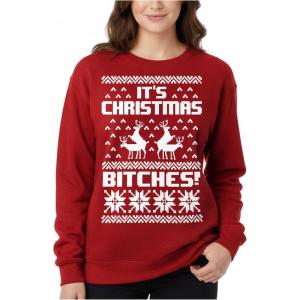 image:imageTstars Christmas Sweatshirt for Women amp Teen Girls  Santa Claws Cat Flamingo  Xmas Holiday PulloverIts Christmas1  Red
