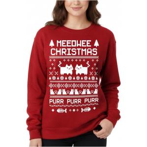 image:imageTstars Christmas Sweatshirt for Women amp Teen Girls  Santa Claws Cat Flamingo  Xmas Holiday PulloverMeowee  Red