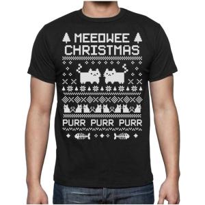 image:imageTstars Go Jesus Its Your Birthday Shirt  Funny Ugly Christmas Sweater Style Holiday Tee for Men amp AdultsCats  Black