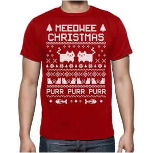 image:imageTstars Go Jesus Its Your Birthday Shirt  Funny Ugly Christmas Sweater Style Holiday Tee for Men amp AdultsCats  Red
