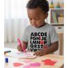 image:imageTstars ABC I Love You Kids Valentine Shirt  Alphabet Heart Graphic Tee for Toddlers Boys and GirlsPuff Abc  Gray