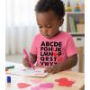 image:imageTstars ABC I Love You Kids Valentine Shirt  Alphabet Heart Graphic Tee for Toddlers Boys and GirlsPuff Abc  Pink
