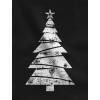 image:imageTstars Big White Distressed Christmas Tree Xmas Gift Womens Fitted VNeck TShirtBlack