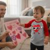 image:imageTstars Boys Valentines Day Shirt  Truck Loads of Love Dabbing Heart  Toddler Kids Raglan 34 Sleeve TShirtDabbing  Red
