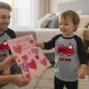 image:imageTstars Boys Valentines Day Shirt  Truck Loads of Love Dabbing Heart  Toddler Kids Raglan 34 Sleeve TShirtFire Truck  Dark Gray