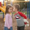 image:imageTstars Boys Valentines Day Shirt  Truck Loads of Love Dabbing Heart  Toddler Kids Raglan 34 Sleeve TShirtTruck  Red
