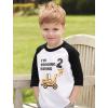 image:imageTstars Construction 2nd Birthday Shirt  Im Digging Being 2 Raglan TShirt Gift for Toddler Boys and KidsBlackWhite