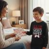 image:imageTstars Gamer Valentine Kids Long Sleeve Shirt Video Game Controller Love Soccer Tee for Boys GirlsBlack
