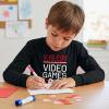 image:imageTstars Gamer Valentine Kids Long Sleeve Shirt Video Game Controller Love Soccer Tee for Boys GirlsBlack
