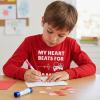 image:imageTstars Gamer Valentine Kids Long Sleeve Shirt Video Game Controller Love Soccer Tee for Boys GirlsHeart Beats  Red