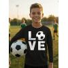 image:imageTstars Gamer Valentine Kids Long Sleeve Shirt Video Game Controller Love Soccer Tee for Boys GirlsSoccer  Black
