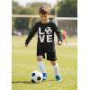 image:imageTstars Gamer Valentine Kids Long Sleeve Shirt Video Game Controller Love Soccer Tee for Boys GirlsSoccer  Black