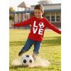 image:imageTstars Gamer Valentine Kids Long Sleeve Shirt Video Game Controller Love Soccer Tee for Boys GirlsSoccer  Red