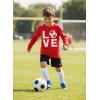 image:imageTstars Gamer Valentine Kids Long Sleeve Shirt Video Game Controller Love Soccer Tee for Boys GirlsSoccer  Red