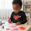 image:imageTstars Kids Tractor and Digger Poppin Valentines Day Shirt  Funny Heart Dab Long Sleeve Tee for Toddlers Boys and GirlsDabbing  Black