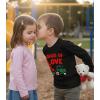 image:imageTstars Kids Tractor and Digger Poppin Valentines Day Shirt  Funny Heart Dab Long Sleeve Tee for Toddlers Boys and GirlsPuff Tractor  Black