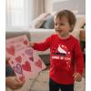 image:imageTstars Kids Tractor and Digger Poppin Valentines Day Shirt  Funny Heart Dab Long Sleeve Tee for Toddlers Boys and GirlsPuff Truck  Red