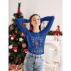 image:imageTstars Mele Kalikimaka Long Sleeve Tshirt Women Hawaiian Ugly Christmas Sweater StyleBlue