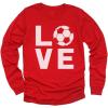 image:imageTstars Gamer Valentine Kids Long Sleeve Shirt Video Game Controller Love Soccer Tee for Boys GirlsSoccer  Red