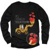 image:imageTstars Kids Tractor and Digger Poppin Valentines Day Shirt  Funny Heart Dab Long Sleeve Tee for Toddlers Boys and GirlsPuff Digging  Black