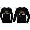 image:imageTstars King amp Queen Matching Couples Valentines Day Idea Gift Long Sleeve TShirtKing Black  Queen Black