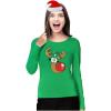 image:imageTstars Reindeer Funny Christmas Women Long Sleeve TShirtGreen