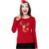 image:imageTstars Reindeer Funny Christmas Women Long Sleeve TShirtRed