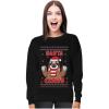 image:imageTstars Santa Claws Sloth Ugly Christmas Sweater Funny Xmas Women SweatshirtBlack
