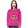 image:imageTstars Santa Claws Sloth Ugly Christmas Sweater Funny Xmas Women SweatshirtPink