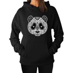 image:imageTstars Womens  Aztec Panda Head HoodieBlack