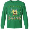 image:imageTstars Spongebob Ugly Christmas Sweater Shirt  Funny Long Sleeve Holiday Tee for Youth Boys amp GirlsGreen