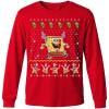 image:imageTstars Spongebob Ugly Christmas Sweater Shirt  Funny Long Sleeve Holiday Tee for Youth Boys amp GirlsRed
