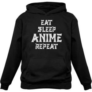 image:imageTstars Funny Otaku Hoodie for Teen Girls and Women  Japanese Anime Meme Pullover Sweatshirt Gift Manga FansAnime Repeat  Black