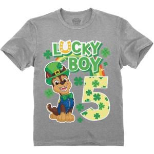 image:imageChase 4th Birthday Shirt for Boys  Toddler Paw Patrol Party Outfit  TShirt Gift for 4 Year OldSt Patrick 5th  Gray