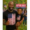 image:imageTstars Distressed American Flag 4th of July Dad amp Baby Matching Outfits  Memorial Day Patriotic Daddy amp Me ShirtsDad Black  Baby Black