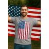 image:imageTstars Distressed American Flag Shirt for Men  Patriotic USA Merica Tee  4th of July amp Memorial Day Gift IdeaDistressed Flag  Gray