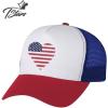 image:imageTstars USA American Flag Hat  4th of July Patriotic Trucker Cap for Men amp Women  Gift for Independence or Memorial DayHeart  BlueWhiteRed