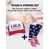 image:imageTstars USA American Flag Hat  4th of July Patriotic Trucker Cap for Men amp Women  Gift for Independence or Memorial DayUsa  BlueWhiteRed