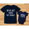 image:imageTstars Did We Just Become Best Friends Big Brother Little Bro Matching Shirt amp Baby Bodysuit SetChild Navy  Baby Navy