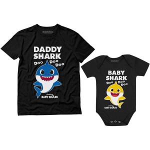image:imageTstars Daddy amp Baby Shark Shirts Set Father and Son Daughter Matching OutfitsDaddy Black  Baby Black
