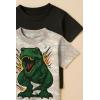 image:imageTstars Funny Shirt  Gift for Toddler amp Youth  Chicken Guess What Dinosaur Tee and Monster Tractor Shirt for KidsDino Camo  Black 2pack